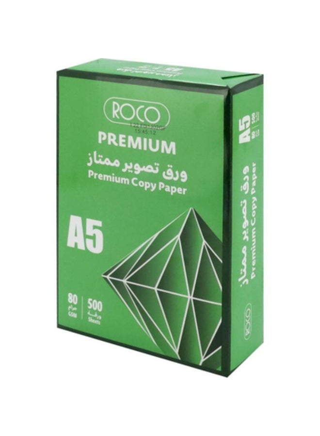 ROCO Copy Paper Plain White A5 80 gsm 500 Sheets - Image 1